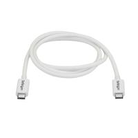 StarTech.com Thunderbolt 3 USB-C kabel - 20Gbps - Thunderbolt, USB en DisplayPort compatibel - 1m - wit - thumbnail
