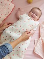 Trappelzak van biologisch katoenen gaas, te personaliseren CÂ¼UR ecru - thumbnail