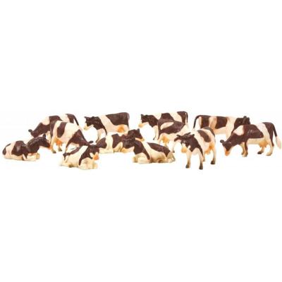 Kids Globe Koeien rood/bont (12x) 1: 32