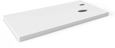 Ben Elina blad Mat wit 120x45x2 cm met 1 sifonuitsparing rechts en kraangat rechts