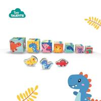 SES Creative Ses stapelblokken toren met dino figuren - thumbnail