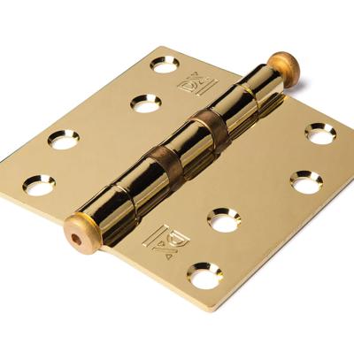 Dulimex Kogellagerscharnier 89x89mm rechte hoeken RVS vermessingd tot 80 kilo