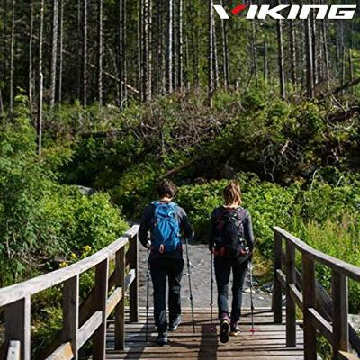 VIKING CARBO LITE TREKKINGSTOKKEN ZWART/LIMOEN