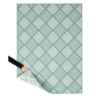 Tapeso Buitenkleed ruit - Flip Gem turquoise - 200x280 cm