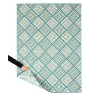Tapeso Buitenkleed ruit - Flip Gem turquoise - 200x280 cm - thumbnail