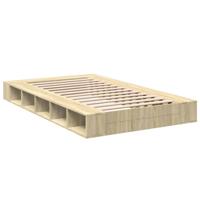 Bedframe bewerkt hout sonoma eikenkleurig 120x200 cm - thumbnail