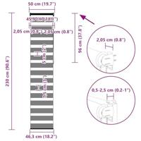 Zebra rolgordijn 50x230 cm stofbreedte 45,9cm zwart - thumbnail