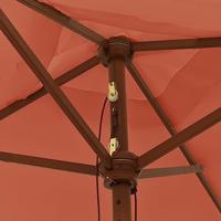 Parasol met houten paal 198x198x231 cm terracottakleurig - thumbnail