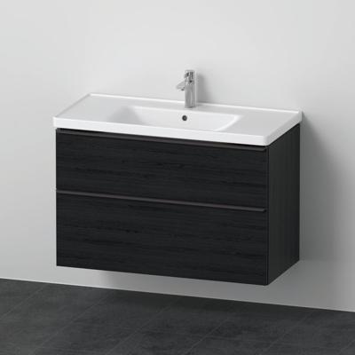 Badkamermeubelset Duravit D-Neo Wastafel Keramiek 100.5x48x62.5 cm Mat Eiken Zwart Duravit