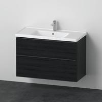 Badkamermeubelset Duravit D-Neo Wastafel Keramiek 100.5x48x62.5 cm Mat Eiken Zwart Duravit - thumbnail