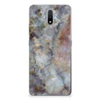 Nokia 2.4 | TPU | Siliconen hoesje | Marmer Grijs - thumbnail