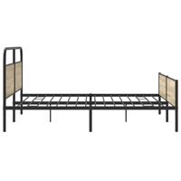 Bedframe zonder matras metaal gerookt eikenkleurig 193x203 cm - thumbnail