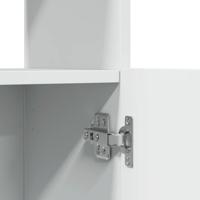 Hoge kast 92x33x180 cm bewerkt hout wit - thumbnail