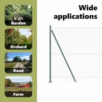 VidaXL Afrasteringspaal groen 10 x 1,6 m (13 mm gaas) staal en pvc - thumbnail