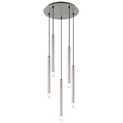 Globo Design hanglampRyan 5-lichts nikkel - 15629N-5