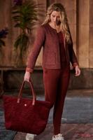 Pip Studio Tote Bag Velvet Quiltey Days Rood - thumbnail