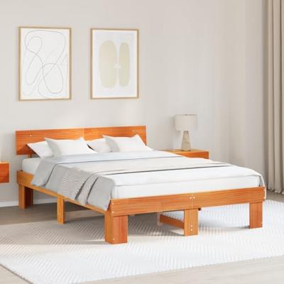 Bedframe Wasbruin 160 x 200 cm Massief grenenhout