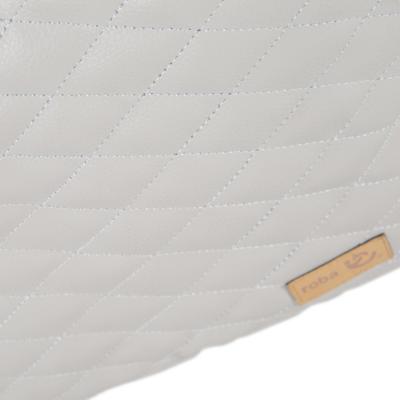 2-in-1 omvormbare kinderstoel - ROBA - BORN UP - Inclusief verstelbare 'Greyish Quilted' relaxfauteuil - Natuurlijk hout