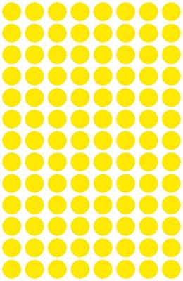 Avery-Zweckform 3013 Etiketten Ø 8 mm Papier Geel 416 stuk(s) Permanent hechtend Etiketten voor markeringspunten
