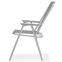 6-delige Tuinset staal en textileen grijs - thumbnail