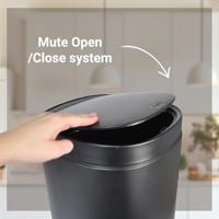 Afvalbak Desq Touch 30 liter RVS zwart - thumbnail