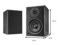 Dual LS 100 actieve luidsprekerset (phono-ingang, geïntegreerde versterker voor draaitafel, paar) zwart - thumbnail