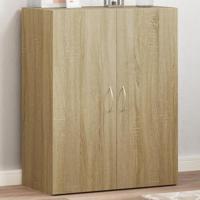 Archiefkast 60x32x77,5 cm bewerkt hout sonoma eikenkleurig - thumbnail
