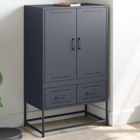 Hoge kast 68x39x111,5 cm staal antracietkleurig - thumbnail