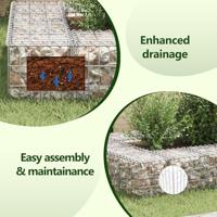 VidaXL Gabion plantenbak verhoogd kubus 30x30x30 cm staaldraad - thumbnail