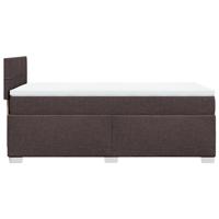 Boxspring met matras stof donkerbruin 80x200 cm - thumbnail