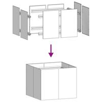 Plantenbak 100x100x80 cm staal zwart - thumbnail