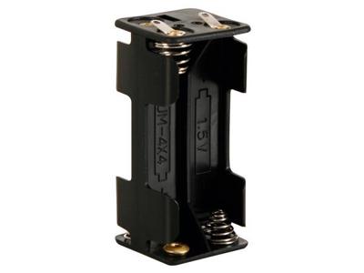 Velleman BH443D Batterijhouder Aantal cellen: 4 AAA (potlood) Soldeeraansluiting (l x b x h) 53 x 27 x 25 mm