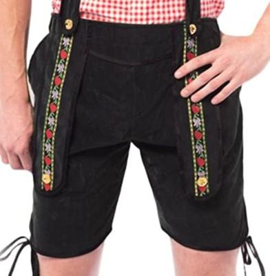 Lederhose Johann Zwart Kort