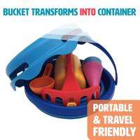 Set van 7 strandspellen COMPACTOYS blauw - thumbnail