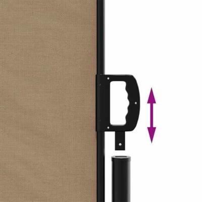 VidaXL Windscherm uittrekbaar 140x500 cm taupe
