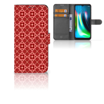 Motorola Moto G9 Play | E7 Plus | Telefoon Hoesje | Batik Rood