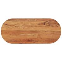 Tafelblad ovaal 140x60x3,8 cm massief acaciahout - thumbnail