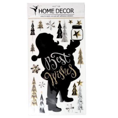 Muurstickers Pop Up kerstman 41 x 24 cm | 24 stuks