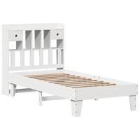 Bedframe zonder matras massief grenenhout wit 90x200 cm - thumbnail