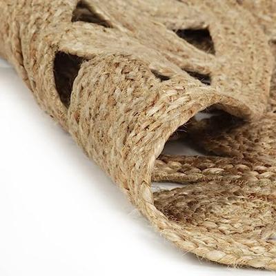 Vloerkleed handgemaakt 150 cm gevlochten jute - thumbnail