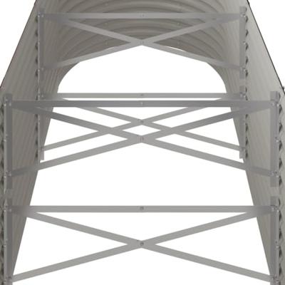 VidaXL Plantenbak 224x40x36 cm gepoedercoat staal bruin