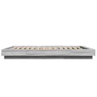 Bedframe bewerkt hout grijs sonoma eikenkleurig 140x200 cm - thumbnail