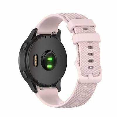By Qubix - Sportband met motief - Lichtroze - Compatible met Garmin Vivoactive 6 / Vivoactive 5 / Vivoactive 3 - Compatible Garmin bandje - Bandbreedte: 20mm