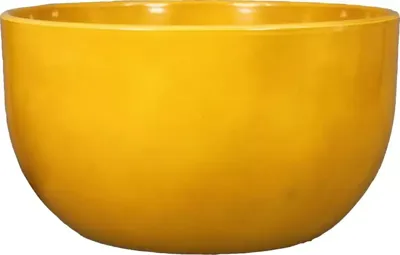 Schaal boule d26h14cm okergeel Schaal boule d26h14cm okergeel