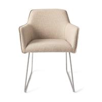 Jesper Home Eetkamerstoel 'Hofu' Slide Steel, kleur Wild Walnut - thumbnail