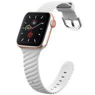 Siliconen 'Twist' bandje - Wit - Geschikt voor Apple Watch 44mm / 45mm / 46mm / 49mm - thumbnail