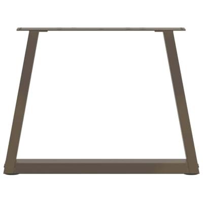 Eettafelpoten 2 st V-vormig 70x(42-43,3) cm staal naturel