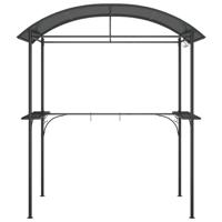 VidaXL Barbecuepaviljoen met zijplanken 220x115x230 cm staal antraciet - thumbnail