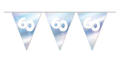 Vlaggenlijn 60 Diamant Zilver - 10 Meter