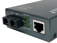 LevelOne GVT-2013 RJ45 naar SC Gigabit Media Converter PoE PSE, Multimode Glasvezel, 0,5 km - thumbnail